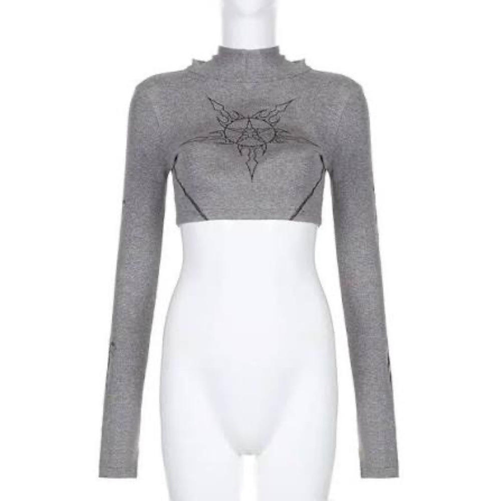 Cyber Gothic Techwear Long Sleeve Shirt
